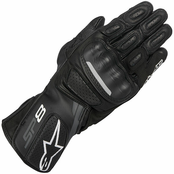 Alpinestars Alpinestars SP-8 V2 Leather Gloves - Black / Dark Grey